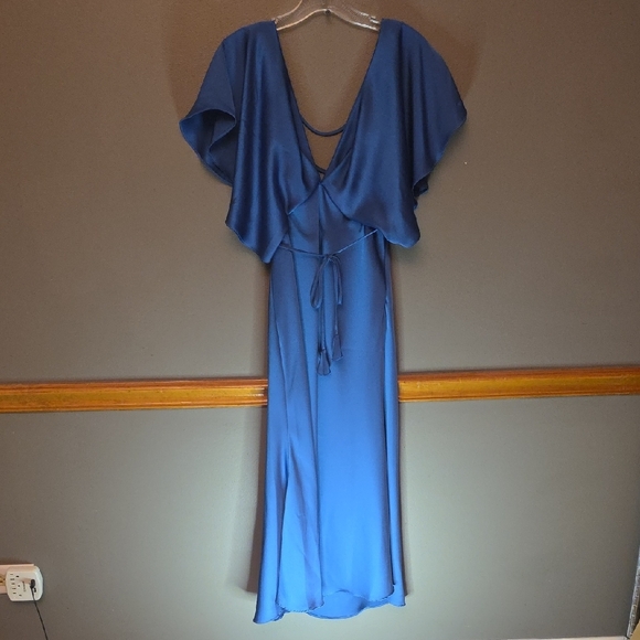 Anthropologie Blue Backless Dress - Picture 3 of 4